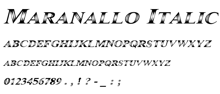 Maranallo Italic font